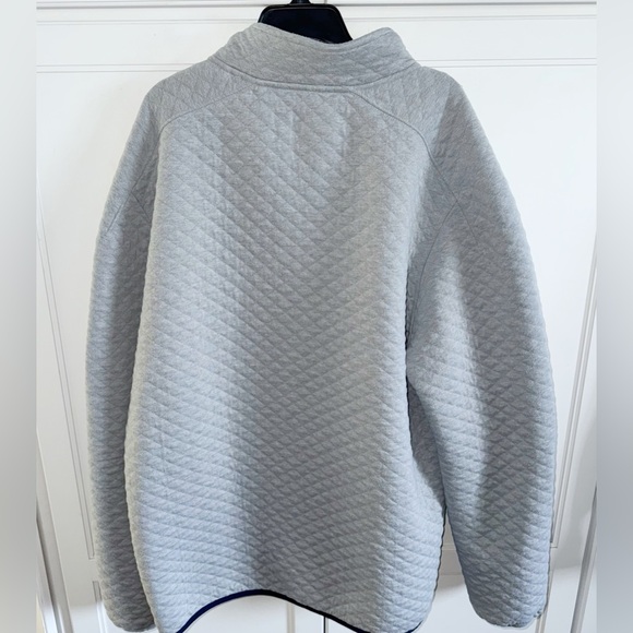 RHONE Gramercy Gray 1/4 Placket Pullover Sz 2XL Sweater Quilted Preppy Classic - Picture 4 of 16